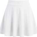 Ekfewou Little Girls Skirts Athletic Uniform Skirts Built in Shorts Casual Mini Skorts for Kids with Pockets (10-11 Years, White)
