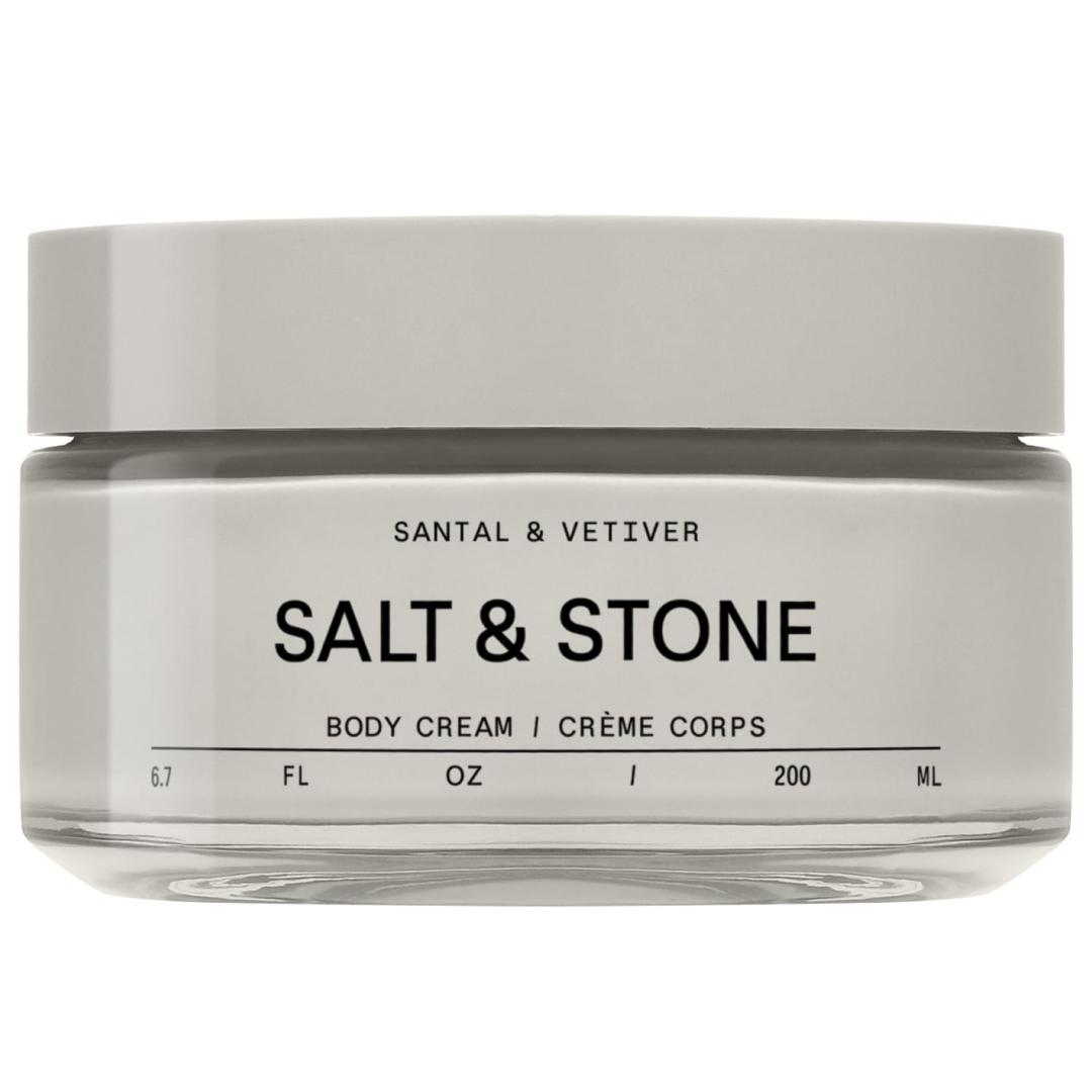 Salt & Stone Body Cream for Dry Skin Women & Men Santal & Vetiver 6.7 fl oz