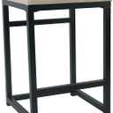 HomePop Home Decor | Modern 24-Inch Counter Stool | Backless Metal Frame Bar Stools Counter Height | Decorative Home Furniture, Natural