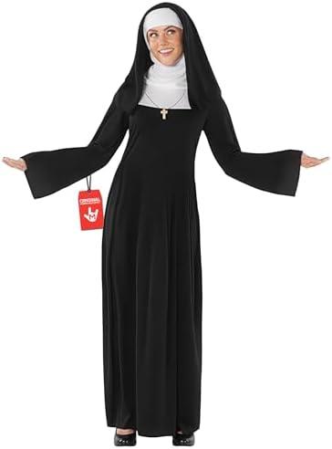Fun Shack Nun Costume for Women - Deluxe Religious Outfit with Headpiece, Cross Necklace M