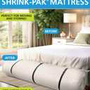 Hefty Shrink-Pak Mattress Bags for Moving - King/California King Size | Heavy Duty & Water Resistant Vacuum Compression Mattress Bag, Storage Protection Mattress Cover for Moving