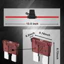 6 Pack 10 Gauge Inline Fuse Holder 12V - 10AWG Automotive Blade Fuse Holder with 6pcs 40 AMP ATC/ATO Standard Fuses