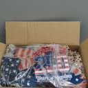 24Inch 4th of July Wreath, Patriotic Burlap Wreath for Front Door,Stripe and Stars Wreaths for USA 250th Anniversary, Memorial Day American Flag Printed Decorations for Outdoor (Flag Wreath)