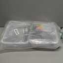 2Pcs Clear Zipper Hard Pouches Hard Shell Zipper Case, BIiss Plastic Bins for Organizing, Makeup Case & Lidded Storage Bins Organizer for Storage Cosmetics, Puzzles, 8.7 x 6.3 x 2.4 Inch