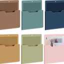 Fuutreo 6 Pcs Magnetic Wall File Organizer Magnetic Wall File Holder Refrigerator Magazine Holder for Mail Letters Paper(Mocha Mousse Color,Vertical-large)