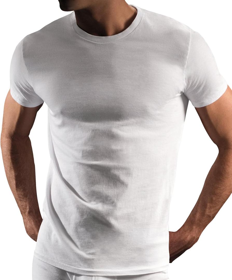 DKNY Men's 3 Pack Crew Neck T Shirt (Large)