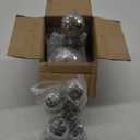 Mini Mirror Disco Ball Decor: Pack of 32 Hanging Mirror Ball Ornaments Different Sizes - Small Disco Balls Decorations Bulk for Party Christmas Tree Cake Room Birthday (Silver)