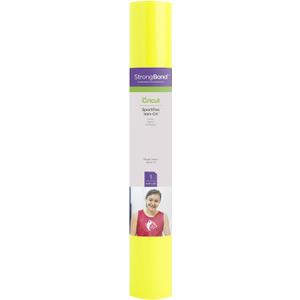 Cricut SportFlex Iron On Vinyl - Bright Yellow (12' x 24'), HTV Heat Transfer Vinyl for Sportswear (Polyester & Nylon)