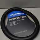 Skechers Memory Foam Steering Wheel Cover,Grade Protein Leather Steering Wheel Cover,Universal Anti-Slip Fit 14" 1/2-15" Car Wheel Cover for Men Women Fit Suvs,Vans,Sedans,Car,Trucks,Black