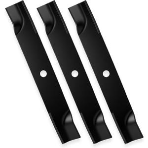 TCU15881 60" High Lift Blades for John Deere Ztrak Z930M Z950M Z950R Z915E Z951R 1025R Z757 Z665 X710 X730 X738 60 inch Deck Cut Lawn Tractor Zero-Turn Mower M128485, M131958, M144196, M163983, Black