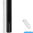 PNTCK 41" Evaporative Air Cooler Swamp Cooler with 3 Speeds, 5 Modes, 12H Timer, Remote, 80 Oscillation, LED Display, Bladeless Tower Fan Cooling Fan for Bedroom Office Large Room Indoor Use