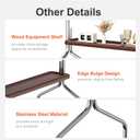 Mobile TV Cart Easel Rolling TV Stand for 32 to 75 Inch LCD LED OLED Flat Panel Screens, Stainless Steel Portable Floor TV Stand with Locking Wheels Hold Up to 110 Lbs Max VESA 600x400mm