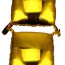 Double-Sided Foil Balloon Background Wall and Film Decorations for Birthday Parties and Events for Celebrations and Reunions, pack of 24 Gold Square Balloon, 2 pack silver star baloon