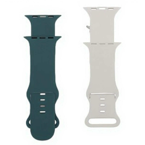 Bands Compatible with Apple Watch Bands 40mm 38mm 41mm 42mm 44mm 45mm 49mm Women Men, Soft Silicone Sport Replacement Band for iWatch Ultra2 SE 9 Ultra Series 8 7 6 5 4 3 2 1( 2 pack )