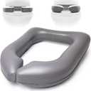 Nevife Raised Toilet Seat Cushion-Inflatable & High-Density Foam Toilet Seat Riser for Elderly,Seniors,Pregnant & Post-Surgery,Portable Commode Booster Easy to Clean. 220lb (14.9" x 13.46" x 2.95")