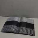 SHACOS Placemats with Table Runner Set of 7 Woven Vinyl Table Mats and Runner for Dining Table Heat Resistant, Ombre Black Gray