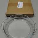 GRZJOPP 1 Pack Glass Pie Plate with Handles, 7 Inches Baking Dish, Clear Glass Serving Plate for Snacks, Salads, Desserts,Fruits (1)