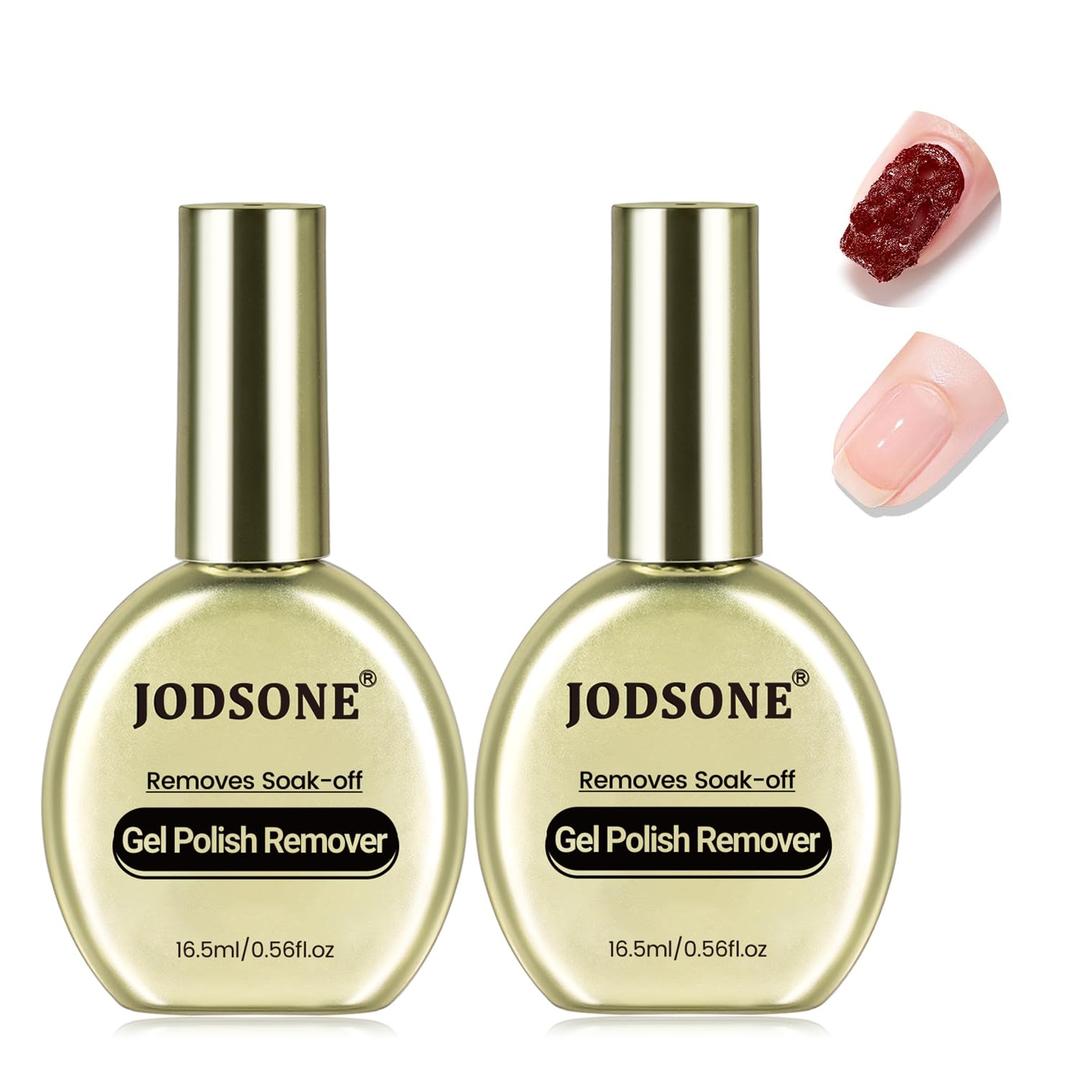 JODSONE 16.5ml 2Pcs Gel Nail Polish Remover No Need Soaking or Wrapping for U V Gel Nail Polish Remover for Nails Removal off at Home Easy and Quick to Remove