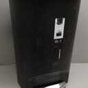simplehuman 50 Liter / 13 Gallon Semi-Round Kitchen Step Trash Can with Secure Slide Lock, Black Plastic