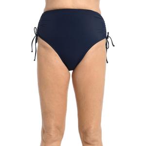 Solid Side Tie Full Pant Bottom (16, Indigo)