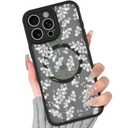 BITOBE Floral Case for iPhone 16 Pro [Compatible with MagSafe] - Black