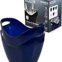 Ice Bucket, Shatterproof Double Wall Insulated, 2.11 Gallon (8L), Plastic with Handles, 2 Pack (Blue)
