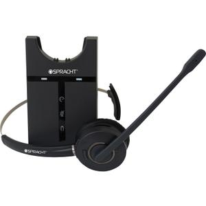 Spracht HS-3010 DECT USB Softphone Wireless Headset with Base Station| Bluetooth Headset with Microphone, Office Headset with Noise-Canceling Mic | Wireless Work Headset for PC, MAC, Laptops