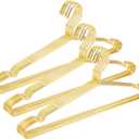 17.7" Strong Metal Wire Clothes Hangers, Coat Hanger, Standard Suit Hangers, Metal Shirt Dress Hanger Rack, 30 Pack, Gold