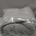 Amazon Basics 4 Piece Bed Sheet Set, 100% Cotton Jersey, Includes Super Soft, Flat and Fitted Sheets, Pillowcase, Queen, Light Gray, Solid