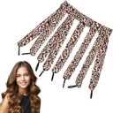 No Heat Curlers for Long Hair, Leopard Print Overnight Heatless Curls, Adjustable & Removable Heatless Curling for Long & Short Hair for Women and Girls