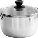IMUSA 4QT ALUM STOCK POT W/GLASS LID