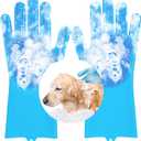Pet Washing Gloves - Dog and Cat Shampoo Bathing Gloves, High Density Bristles Washing Brush, Heat Resistant Cleaning Gloves, Gentel Grooming and Massage Scrubber for Dogs, Cats, Horses, and Rabbits