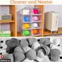 2 Pack Hat Organizer for Baseball Caps,Large Clear Cap Organizer with Drawer,Hats Holder Box for Closet with Sliding Tray,Stackable Hat Rack Display Case,Multi-use Hat Case for Caps,Each Holds 12 Hats