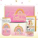 Unique 15th Birthday Gifts for Girls 15 Year Old Girl Birthday Gift Set Ideas Quinceanera Gifts for Aged Fifteen Years Trendy Birthdays Present for Teen Girl, Happy 15th Birthday Decorations for Girls