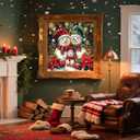 cviokrdu Christmas Paint by Numbers Kit for Adults - Christmas Adult Paint by Number Kits on Canvas, DIY Tree Oil Painting for Gift Home Wall Decor (16x20inch)