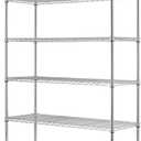 FDW 18x45x82 inch Wire Shelving Unit with Wheels Steel 6 Tier Heavy Duty Layer Rack Storage Metal Shelf Garage Organizer Wire Rack Shelving Adjustable Utility 2100 LBS Capacity,Chrome