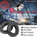 PROHEAR 037 Gel Ear Pads Bluetooth 6.0 Hearing Protection Headphones,1500mAh Rechargeable Battery for 120H Playtime Perfect for Mowing Workshops Snowblowing - Black