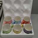 Coffee Mugs Set of 6, 12 Ounces Ceramic Coffee Mugs, Tea Cups with Handle for Men Women for Coffee, Tea, Cappuccino, Cocoa, Cereal (Multi-Color)