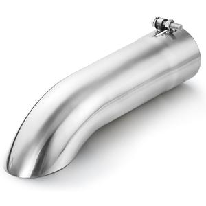 LCGP 3 Inch Inlet Turn Down Exhaust Tip, 3 Inch Inside Diameter Inlet, 12 Length Stainless Steel Turn Down Exhaust Pipe