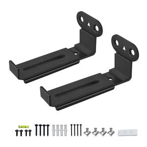 Howonder Soundbar Wall Mount,All Metal Sound Bar Mounts Under TV for Sonos,Samsung, Bose, Vizio, LG, Sony, JBL and More,Depth Adjustable 3.7”-6.3”, Hold up to 30 lbs,HD-118,2 Packs,Black