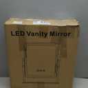 Vanity Mirror with Lights, Height-Adjustable & 360 Rotation, 1/10X Magnification, Three Color Lighting Modes, Makeup Mirror Smart Touch Control, Large Vanity Desk Mirror (17.5in,White)