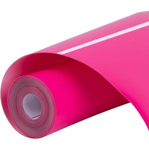 HTVRONT Puff Vinyl Heat Transfer - 10" x 6ft Pink Iron on Vinyl Roll for T Shirts, 3D Puff HTV Heat Transfer Vinyl Compatible with Cricut Cutting Machine- Easy to Cut & Weed & Transfer (Hot Pink)