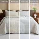 CozyTide Oversized Queen Bedspread (102"x118"), 100% Cotton Waffle Khaki Lightweight Bedspreads & Coverlets Ultra Soft Farmhouse Oversized Queen Quilt Bedding Set for All Season