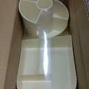 360 Rotating Vanity Makeup Organizer with Brush Holder, Large Spinning Cosmetic Storage for Skincare, Perfumes and Lotions (Ivory)