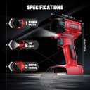 ohyes Air Duster 380W Brushless Motor 100,000RPM Compatible with Milwaukee 18V Battery Variable Speed Jet Fan for Jobsite Woodcraft & Workshop Cleaning (Battery not Included)