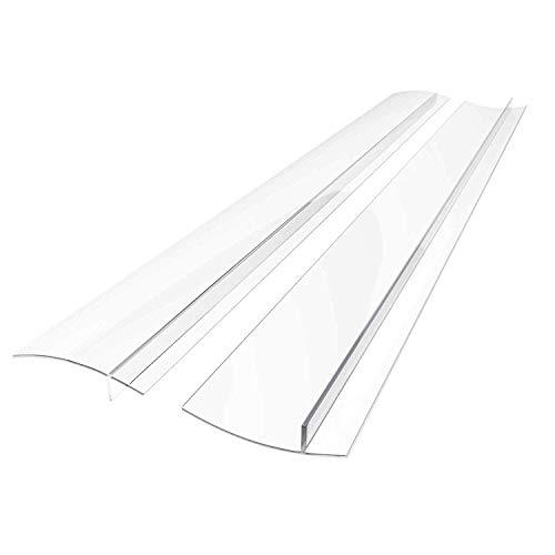 Linda’s Essentials Silicone Stove Gap Covers (2 Pack), Heat Resistant Oven Gap Filler Seals Spaces Between Stovetop and Counter, Easy to Clean Stove Side Guard (25 Inches, Clear)