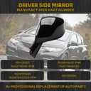 Dasbecan Left Driver Side Door Mirror Compatible with 2012-2015 Honda Civic Power Glass Manual Folding Replace# HO1320261, 76252TR0A01-PFM, 76258TR6C01-PFM,76251TR0A01ZD,76258TR3A01 Black 3PINS