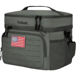Portable Insulated Cooler Bag, Leakproof Soft-Sided Lunch Bag,8mm Insulation Keeps Cool 16+ for Camping, Beach, Picnics (Olive)