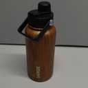 BJPKPK Insulated Water Bottles with Straw Lid, 27oz Stainless Steel Water Bottle with 3 Lids, Leak Proof BPA Free Metal Thermo, Mugs, Tumblers, Keep Cold Hot - Teakwood