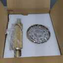 BAODEN Gold Knurled Texture Wall Sconces 24" Modern Cylinder Bathroom Vanity Lights Fixtures with Clear Striped Glass Shade 2-Lights Indoor Wall Lighting for Living Room Bedroom Kitchen